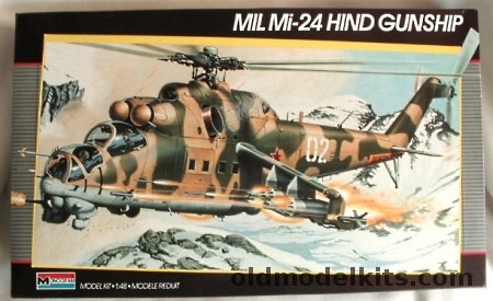Monogram 1/48 MIL Mi-24 HIND Gunship - USSR / Nicaragua / Czech / Afghanistan Air Forces, 5819 plastic model kit